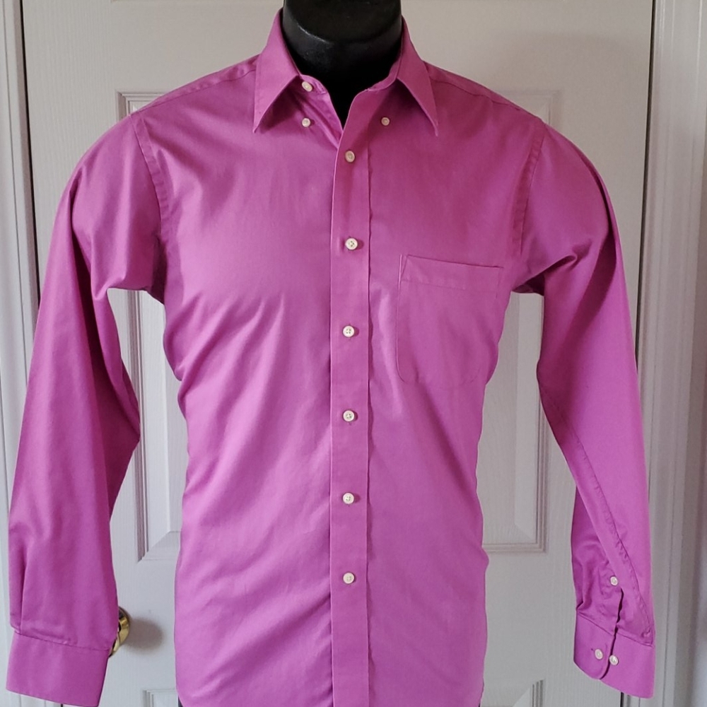 Izod Purple Button Down Dress Shirt